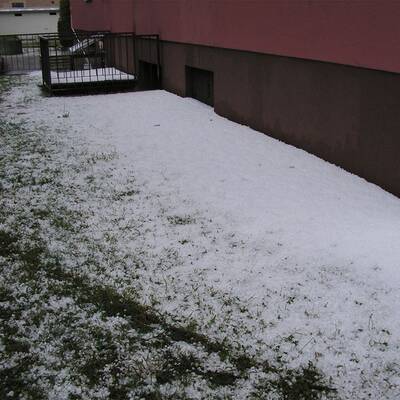 Hagelgewitter fegt über Klagenfurt