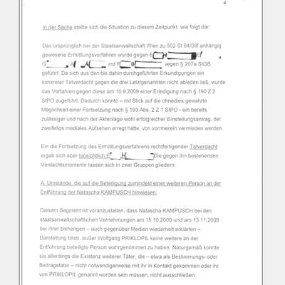 Fall Kampusch: Der Bericht von LStA Mühlbacher an das BMJ