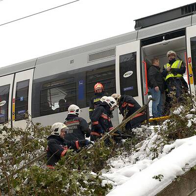 Schnellbahn-Unfall auf der Wiener Vorortelinie 