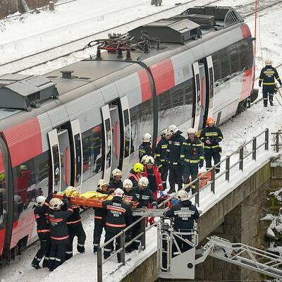 Schnellbahn-Unfall auf der Wiener Vorortelinie 