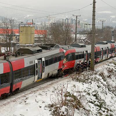 Schnellbahn-Unfall auf der Wiener Vorortelinie 