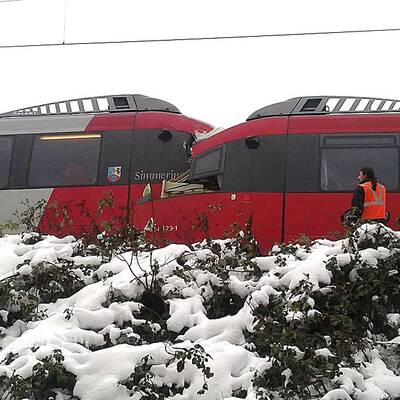 Schnellbahn-Unfall auf der Wiener Vorortelinie 