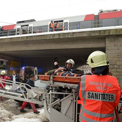 Schnellbahn-Unfall auf der Wiener Vorortelinie 
