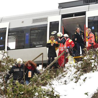 Schnellbahn-Unfall auf der Wiener Vorortelinie 