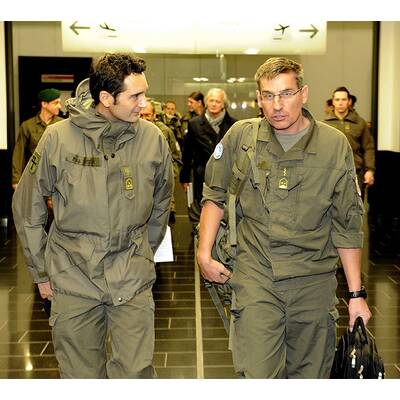 Ankunft der österreichischen Soldaten in Schwechat 