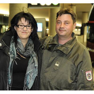 Ankunft der österreichischen Soldaten in Schwechat 