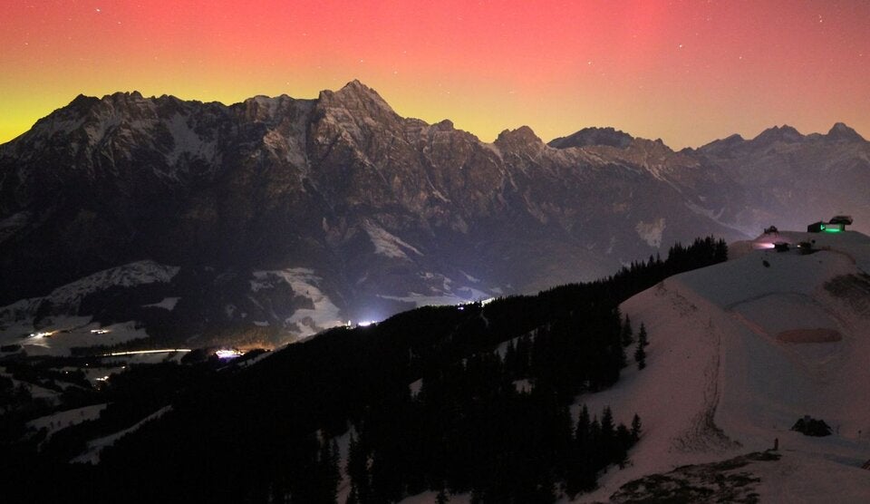 Polarlichter über Österreich