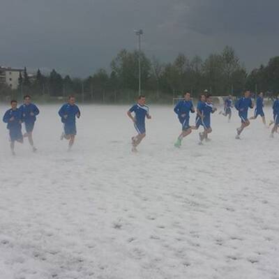 Hagelgewitter fegt über Klagenfurt