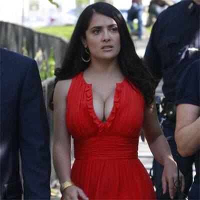 Salma Hayeks dralles Dekollete