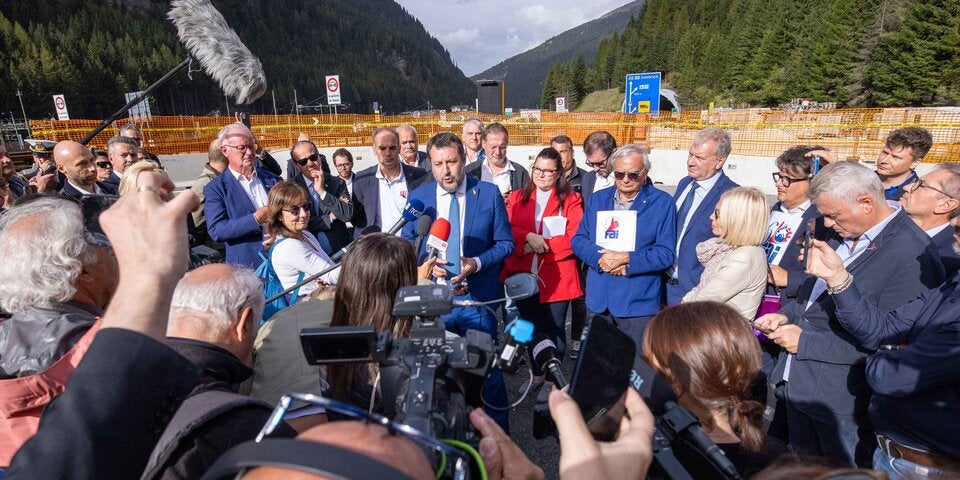 Italiens Verkehrsminister Matteo Salvini besuchte am Montag die Brennergrenze