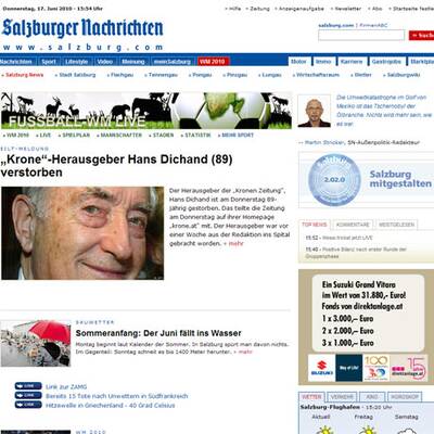 Dichands Tod in den Medien