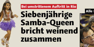 7-jährige Samba-Queen bricht zusammen