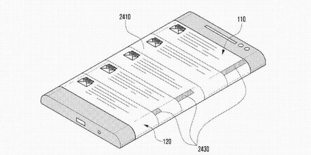 Samsung-Smartphone mit dreiseitigem Display