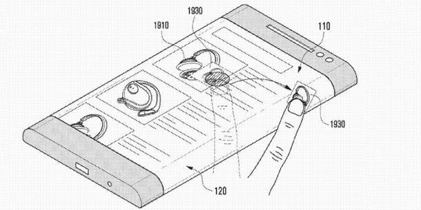Samsung-Smartphone mit dreiseitigem Display