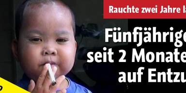 Fünfjähriger Raucher auf Entzug