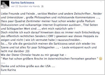 Sarkissova: Nackter Po war Absicht