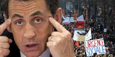 Mehr als eine Million streikt gegen Sarkozy