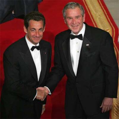 Der heitere Antrittsbesuch von Sarkozy