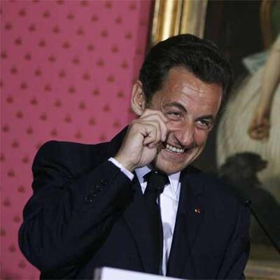 Der heitere Antrittsbesuch von Sarkozy