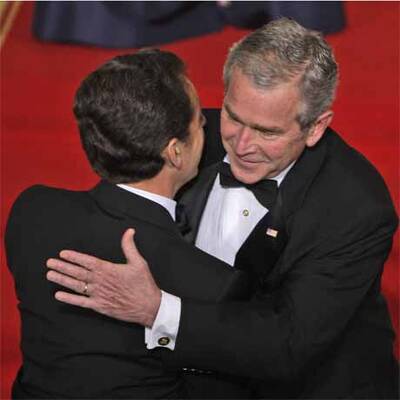 Der heitere Antrittsbesuch von Sarkozy