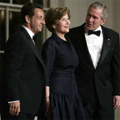 Der heitere Antrittsbesuch von Sarkozy