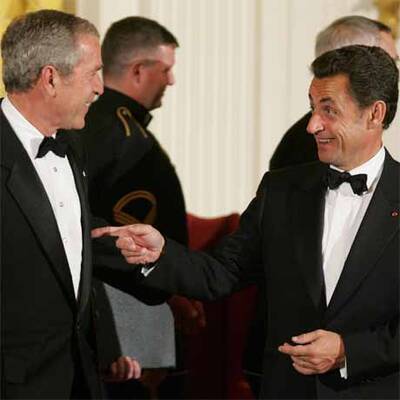 Der heitere Antrittsbesuch von Sarkozy
