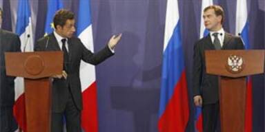 Sarkozy und Medwedew stritten um Truppenabzug
