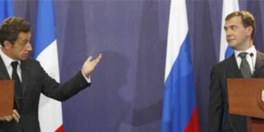 Sarkozy und Medwedew stritten um Truppenabzug