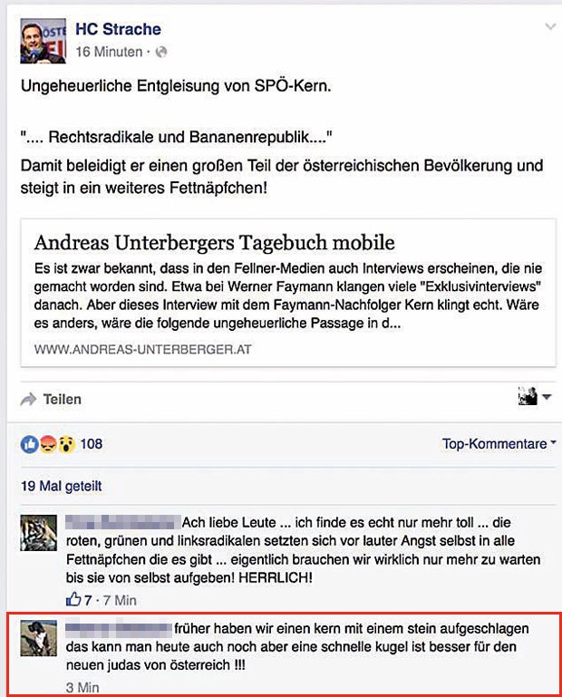 FPÖ Strache Posting