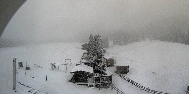 Kaltfront bringt Schnee und Regen