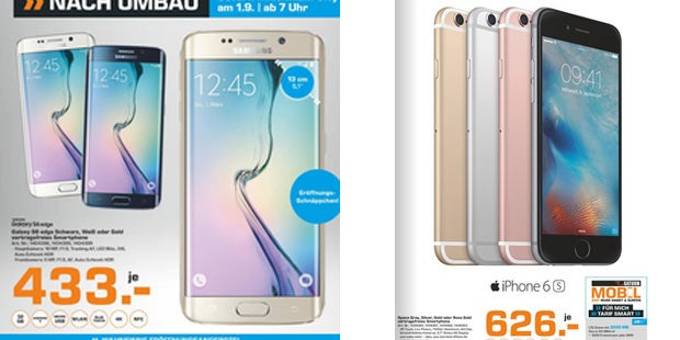 iPhone 6s & Galaxy S6 edge zum Kampfpreis