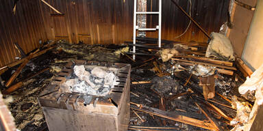 15 Personen bei Sauna-Brand gerettet