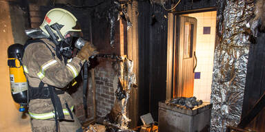 15 Personen bei Sauna-Brand gerettet