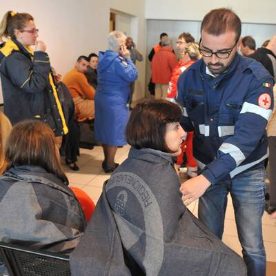 Kreuzfahrtschiff auf Grund gelaufen
