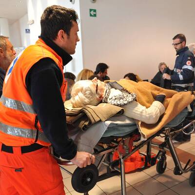 Kreuzfahrtschiff auf Grund gelaufen