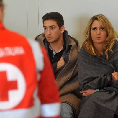 Kreuzfahrtschiff auf Grund gelaufen