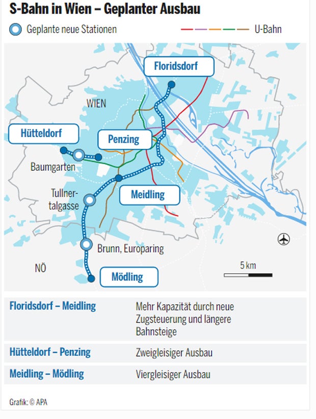 So wird die S-Bahn rund um Wien ausgebaut
