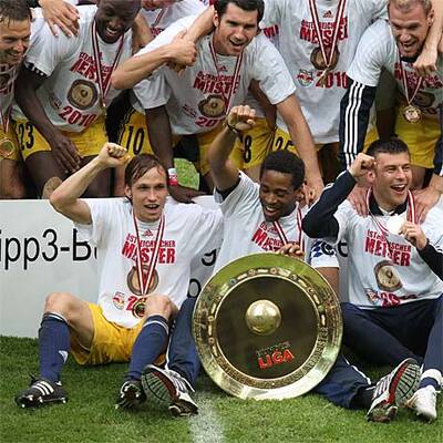 So feierten Bullen den Titel