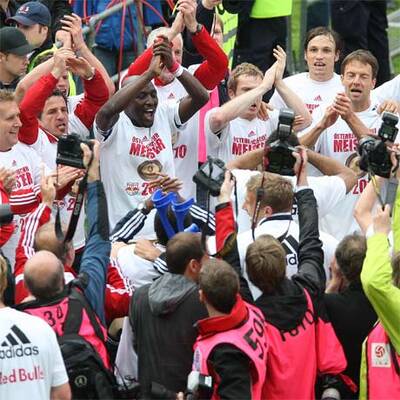 So feierten Bullen den Titel