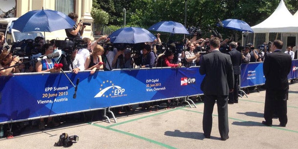 EVP-Gipfel: Merkel in Wien