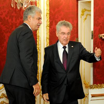 Neo-Finanzminister Schelling bei Fischer