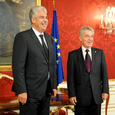 Neo-Finanzminister Schelling bei Fischer