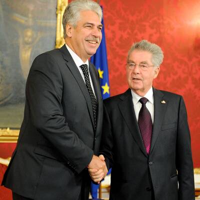 Neo-Finanzminister Schelling bei Fischer