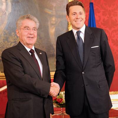 Neo-Finanzminister Schelling bei Fischer