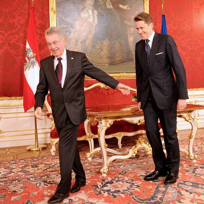 Neo-Finanzminister Schelling bei Fischer