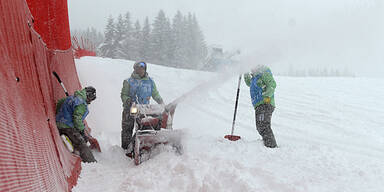 Bangen um die Super-G-Piste