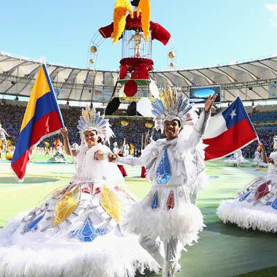 Die Schlussfeier der Fußball-WM