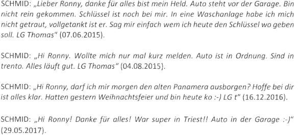 Porsche & Maßanzüge: Neue Luxus-Chats von Thomas Schmid