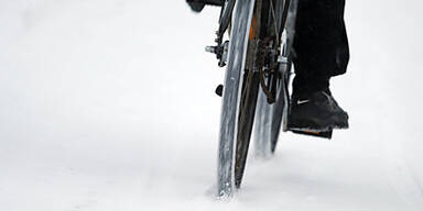 schnee spur fahrrad