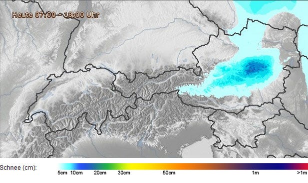 Schnee- und Sturmwarnung für Österreich